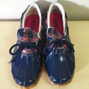 Women's Sperry Duckie shoes - size 5 - navy/pink